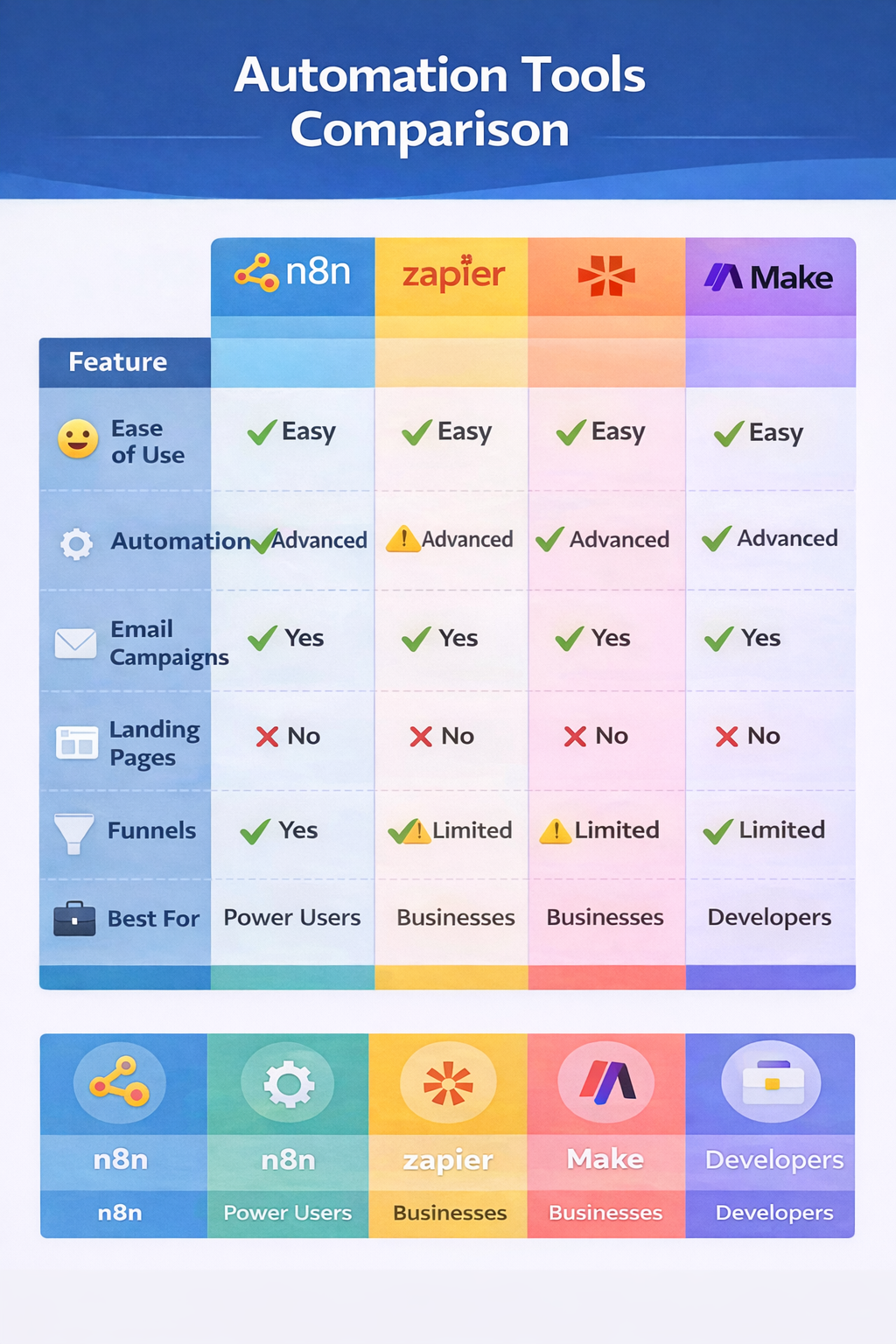  AI tool comparison infographic