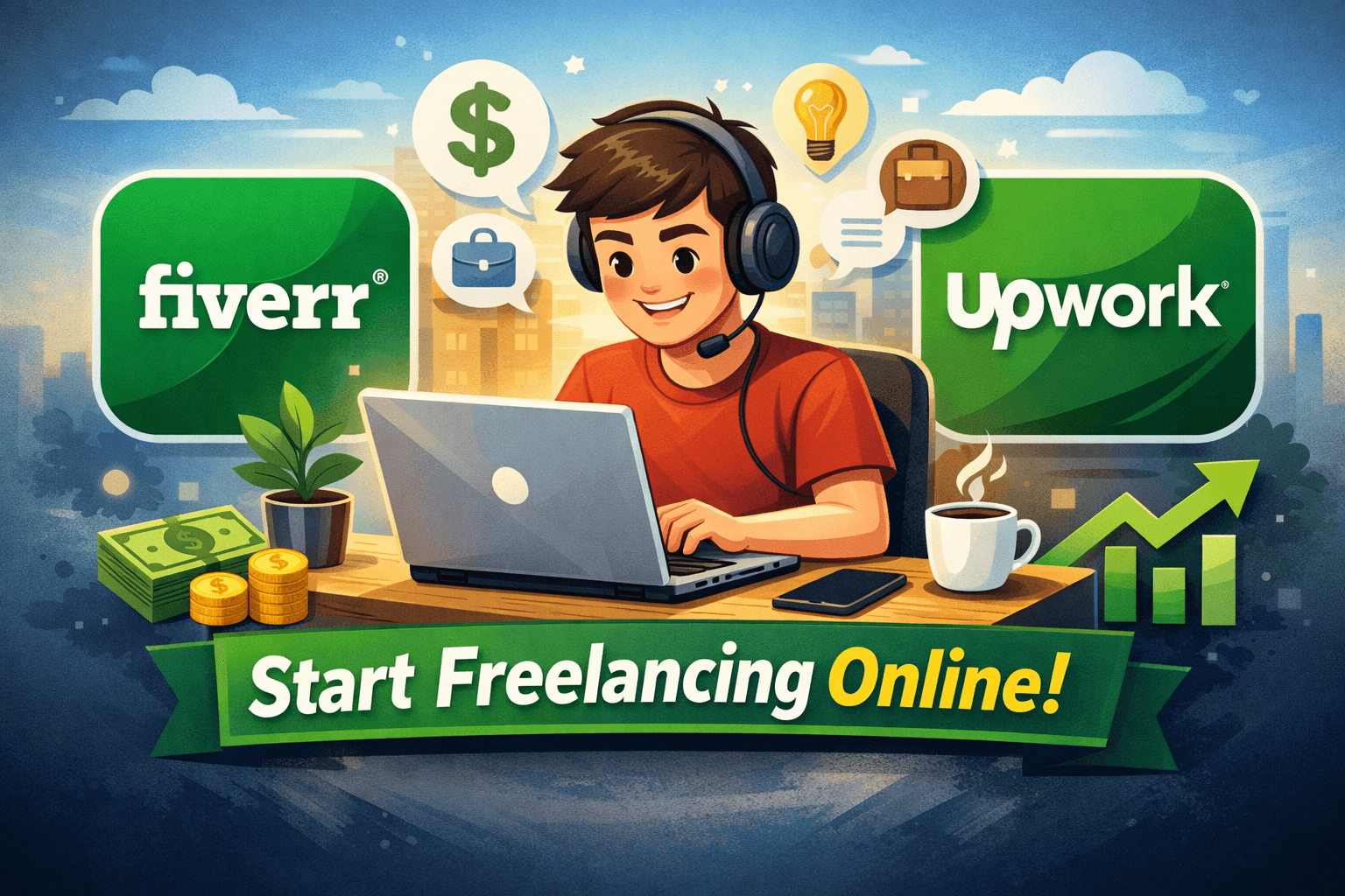 How Beginners Start Freelancing on Fiverr and Upwork with AI Tools 2026 — Complete Guide