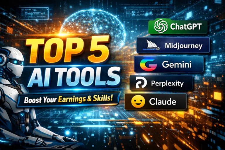 Top 5 AI Tools in 2026 — Learn and Earn Complete Guide