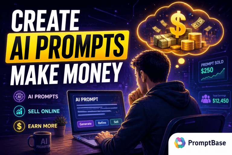 PromptBase AI prompts creator making money online thumbnail