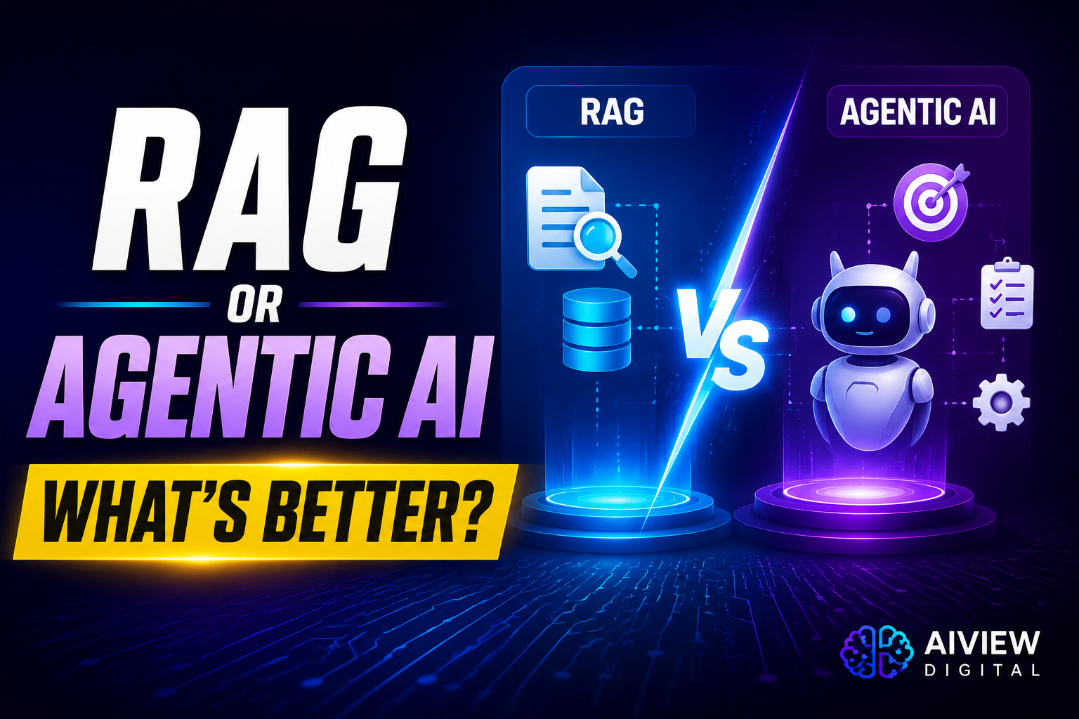 RAG vs Agentic AI 2026 business comparison dashboard preview